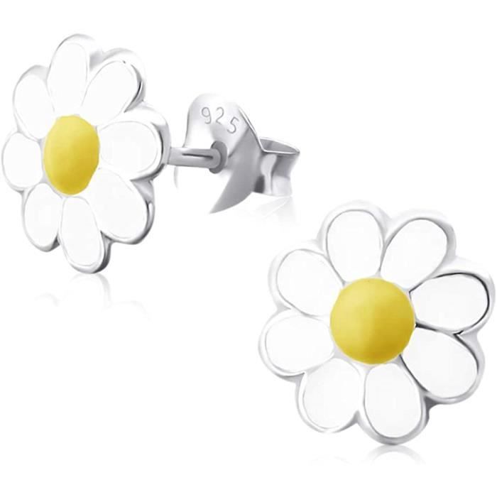 Boucles D'oreilles Créoles Libellule - Enfant - Plaqué Or 750 - Zirconia Cubique Blanc