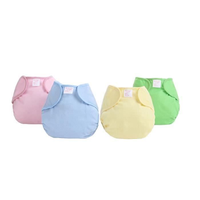 LOT 4 COUCHES LAVABLES bébé TE1 + 8 INSERT MICROFIBRE bébé fille ou