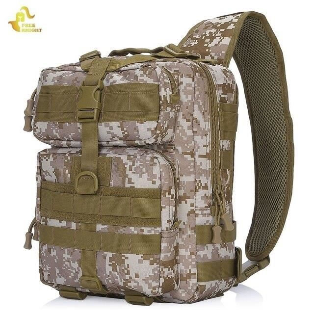 Sac Bandoulière Tactique 20L - Unisexe, Nylon, Système MOLLE, Compartiments Multiples, étanche