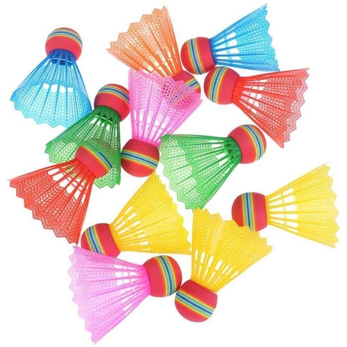 12pcs volants de badminton balles de badminton birdies pour enfants adultes  activités de sports de plein air en intérieur (couleur - Cdiscount Sport