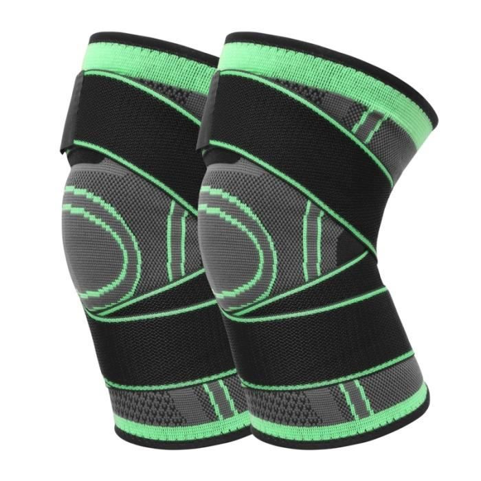 Genouillères Sport CUHZA 2 Pièces - Élastique Réglable Protection Rotule/Ligaments - Unisexe Respirant