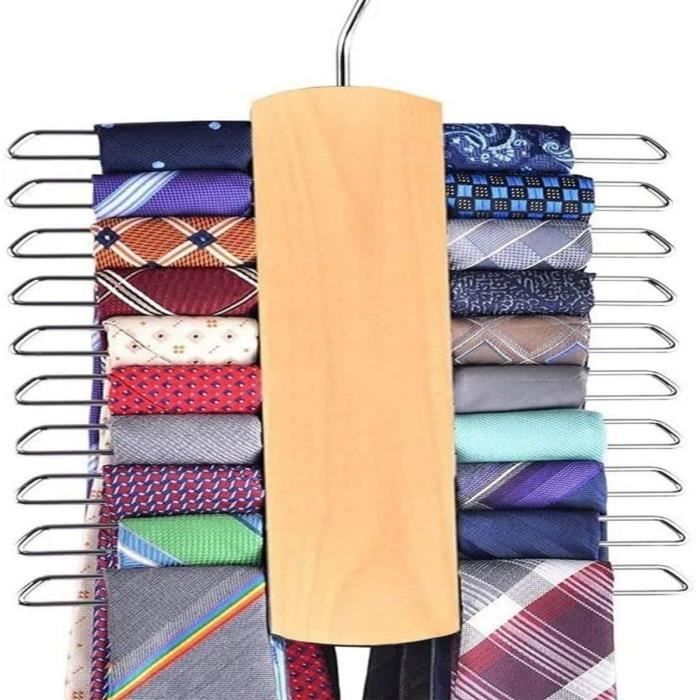 Relaxdays Cintre porte ceintures pour 12 ceintures cravates