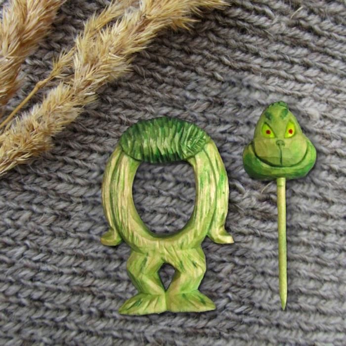 4 Broches De Noël à Chaîne Amovible - En Alliage Doré - Motifs Père Noël, Sapin, Cloches... - Pour Vêtements, Sacs