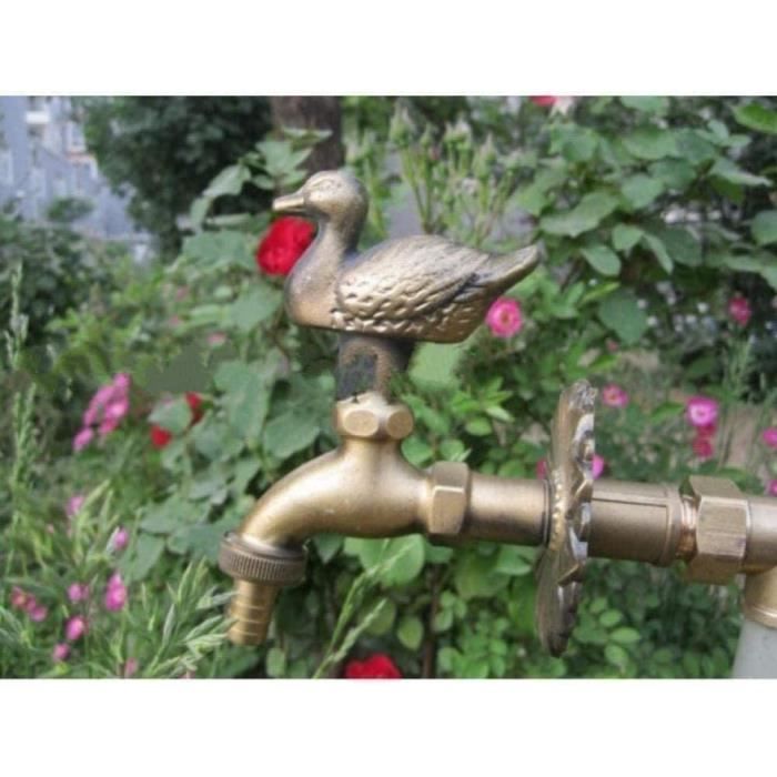 Robinet Extérieur Motif Oiseau Robinet De Jardin Décoratif Montserrat Motif Oiseau - Laiton - Raccord 1/2" Pour Fontaine Ou Jardin Décoration Extérieure