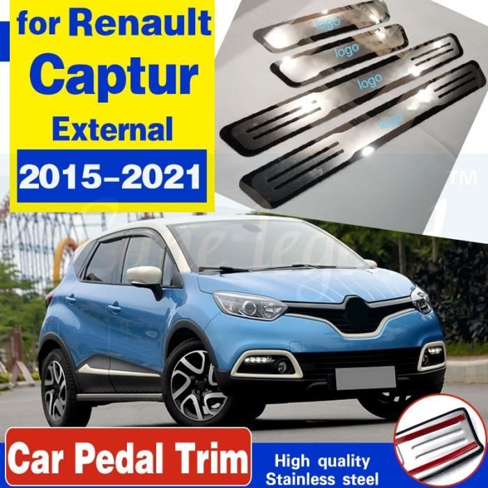 Protecteur de seuil de porte pour Renault Captur, accessoire de voiture, autocollant de style en acier inoxyd
