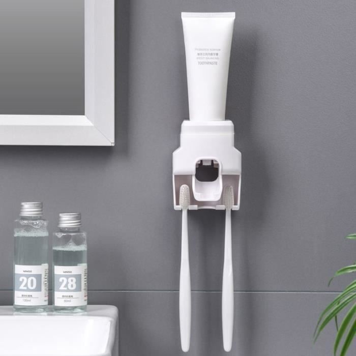Presse-tube,Distributeur automatique de dentifrice 2 en 1 avec support