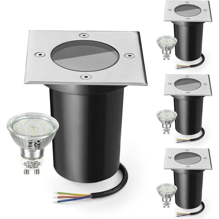 Lot De 6 Spots LED Encastrables Extérieur – IP67 étanche, 0,6 W, Blanc Chaud – Pour Terrasse, Escaliers, Allées