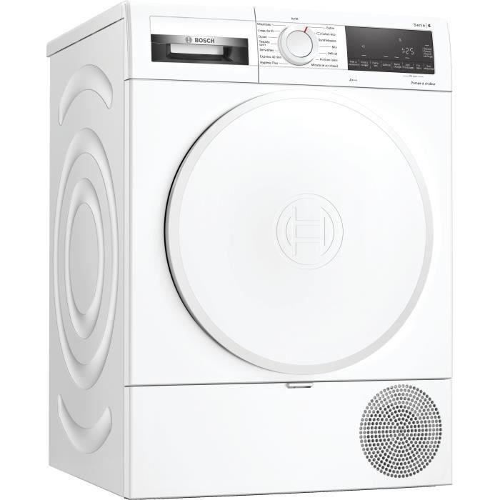 Sèche-linge pompe à chaleur BOSCH WQG233D0FR SER6 - 8 kg - Classe A+++ - Blanc