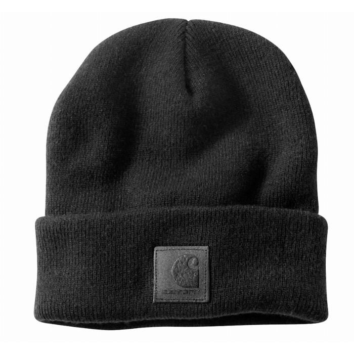Meilleurs prix pour Bonnet - CARHARTT - Black Label Watch Hat - Noir - Acrylique - Maille côtelée extensible
