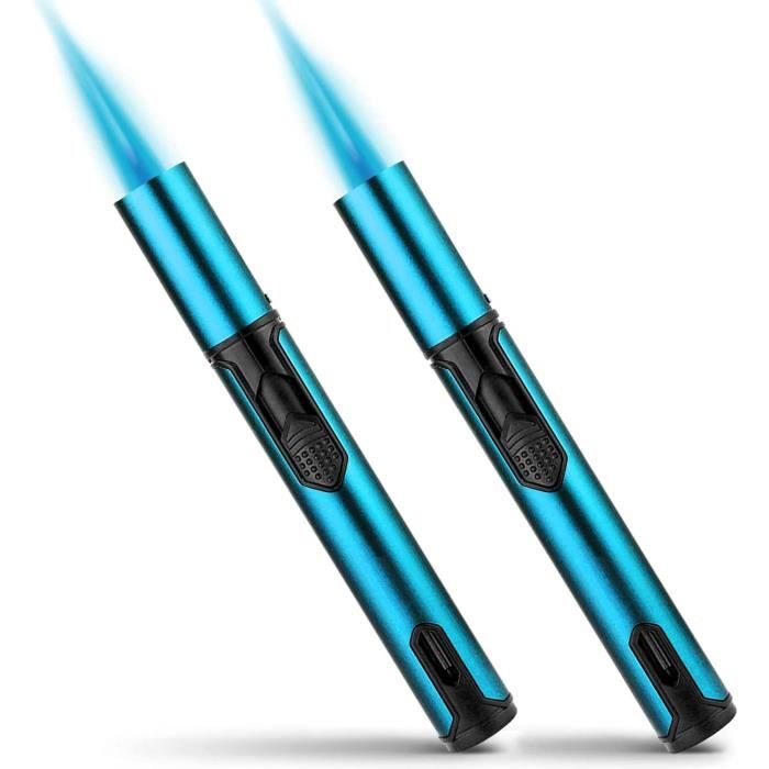 Briquet Tempête Jet Rechargeable - Flamme Rouge - Gaz Non Inclus - 1