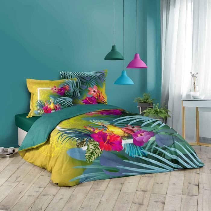 DOUCEUR D INTERIEUR Douceur D'int&eacute;rieur Parure de lit Paradisiaque 260x240 cm