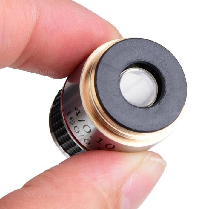 Objectif Microscope Achromatique 2x – Filetage RMS 20.2mm, Ouverture 0.05mm, Longueur Tube 160mm