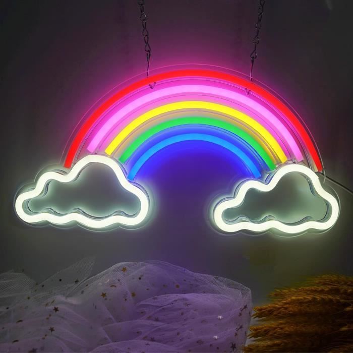 Enseigne Au Néon Enseignes À Led Led Neon Light Sign Rainbow Neon Signs,  Suspendu-Debout Led Décoration Murale Acrylique Fai[u5013] - Cdiscount  Informatique