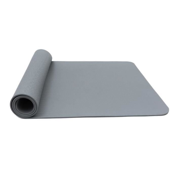 Tapis De Sol Pilates Antiderapant Avec Sac Tapis Et Sangle Transport Tapis De Fitness Gymnastique Pour Yoga 183 61 0 6 Cm Gris Cdiscount Sport