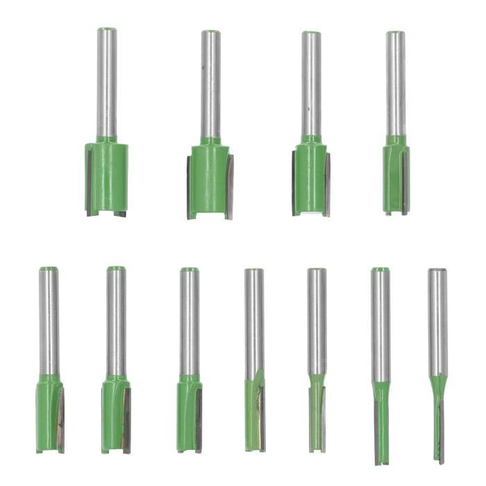 Kit 6 Forets De Coupe Latérale En Spirale 3-8 Mm - Mèches Toupie Carbure Massif Pour Bois, Métal Et Plastique
