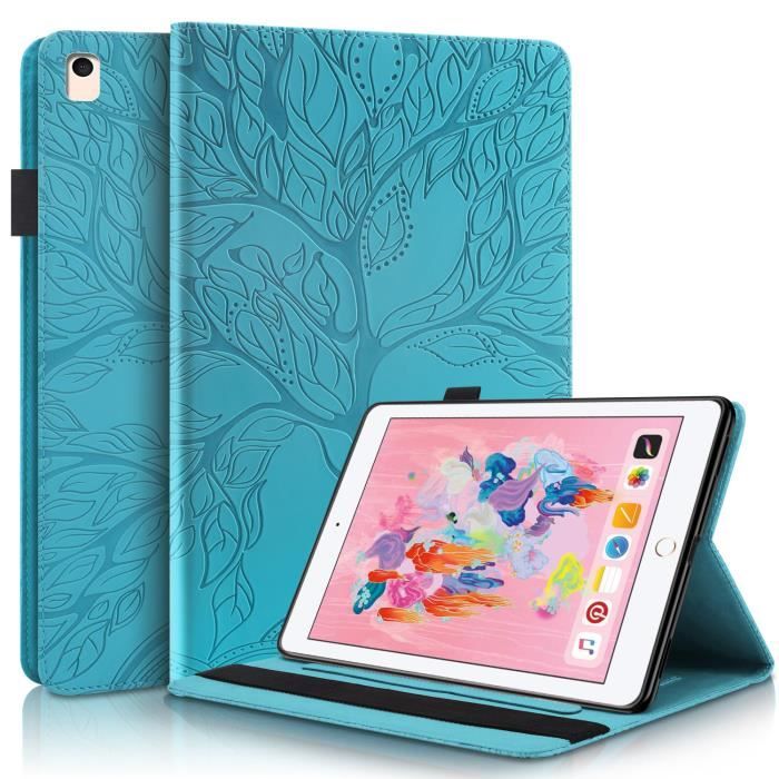 Housse Coque iPad Air 9.7- iPad Air 2 Etui de Tablette Protection Premium  PU Cuir Antichoc (9.7) -Bleu - Cdiscount Informatique