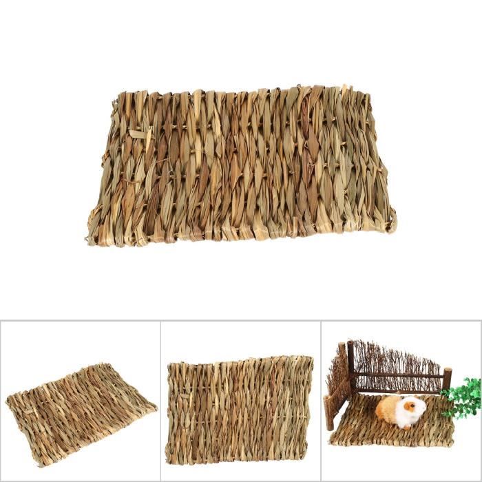 Meilleurs prix pour Garosa tapis d'herbe de lapin Tapis d'herbe tissé à la main pour petit animal de compagnie Hamster Lapin Cochon d'Inde (S)