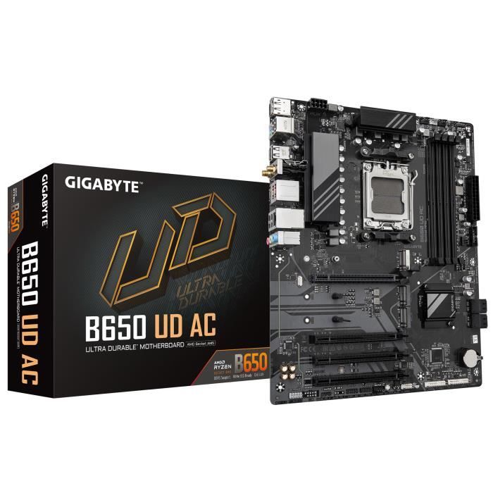 Carte mère GIGABYTE B650 UD AC Socket AM5 Wifi 6 DDR5 SDRAM ATX
