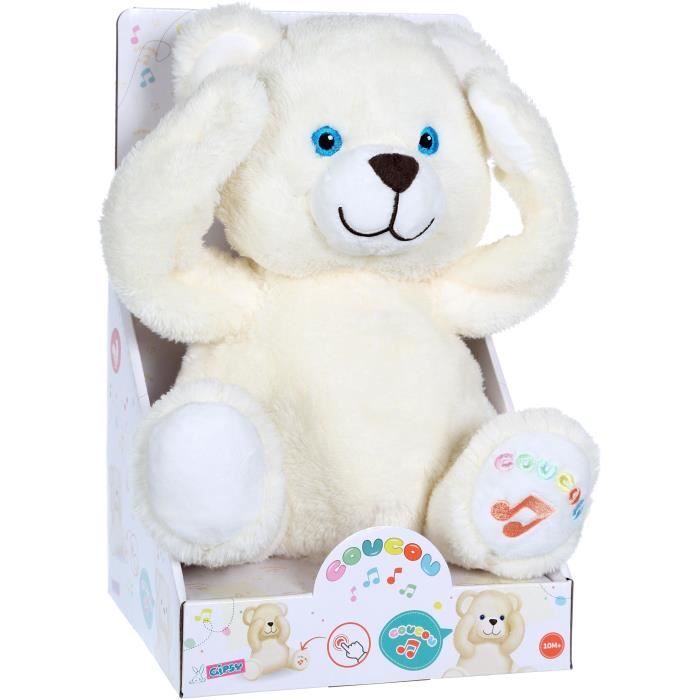 Gipsy Toys - Ourson Coucou Tout Doux - Peluche À Fonction - 25 Cm
