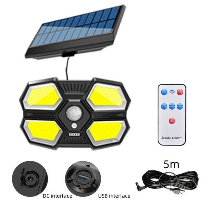 4 Lampes Solaires Extérieures étanches IP44 - 10 Modes De Couleur (blanc Chaud, Froid, RGB) - Pour Jardin, Clôture, Piscine, Escaliers - 5