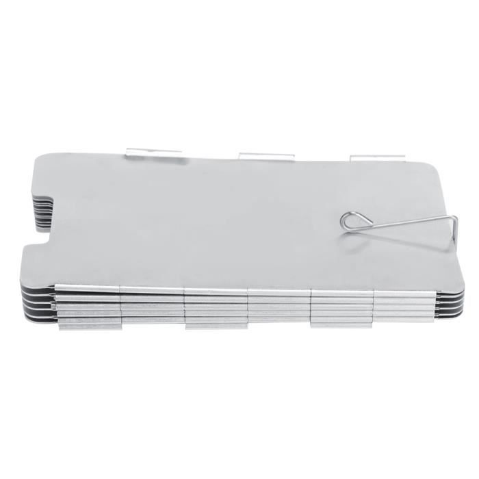 10 Plaques Pare-Brise de Camping, Pare-Vent Pliable en Alliage d'aluminium, Camp Réchauds Pare