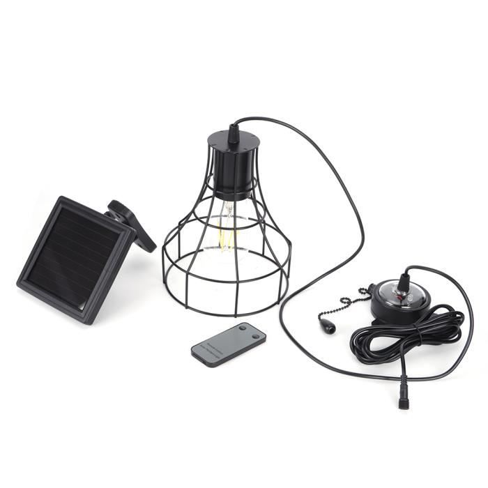 Suspension solaire 1 drag 1/1 drag 2 led lampe à énergie solaire avec télécommande lustre camping extérieur jardin suspension
