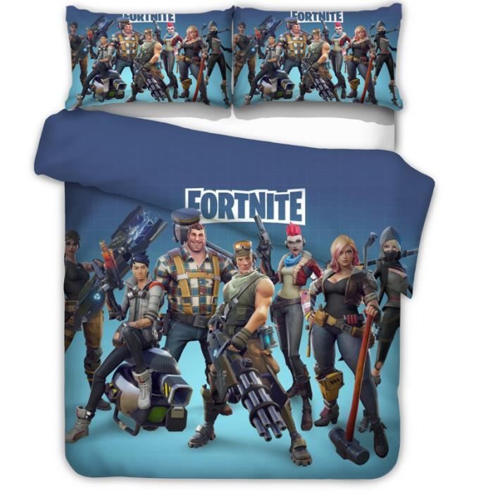 Fortnite Parure Housse De Couette 220 X 240 Cm 2 Taie D Oreiller