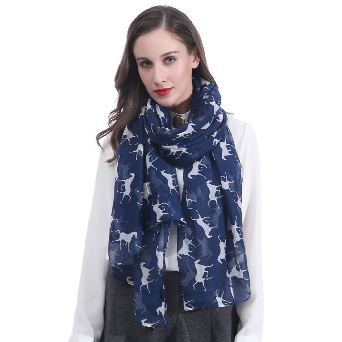 Lina /& Lily Écharpe Foulard pour Femme Imprimé Note de Musique