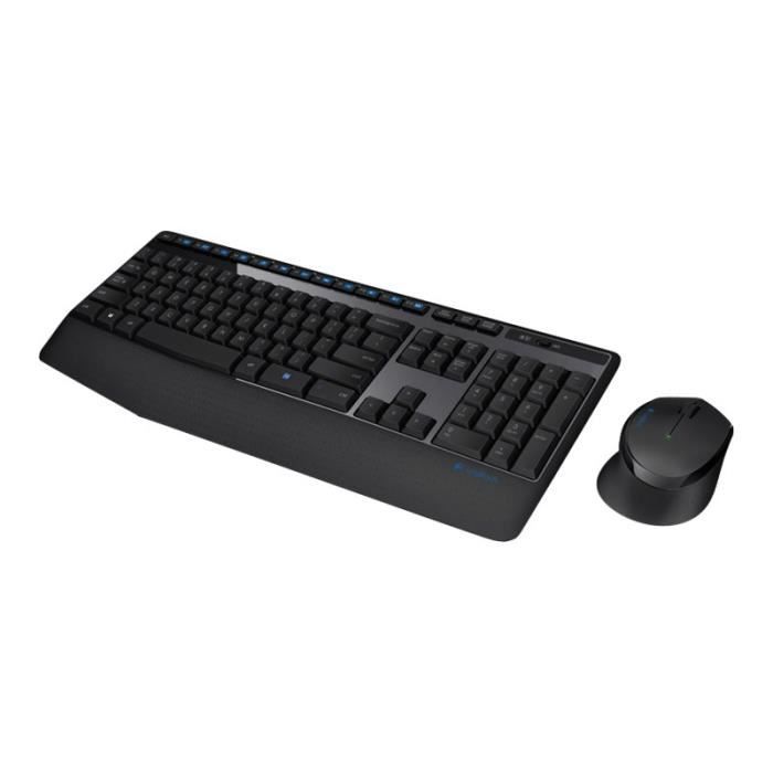 LOGITECH Clavier et souris MK345 – Clavier USB Sans fil RF – Souris Optique USB Sans fil – RF – 1000 dpi – 3 Bouton(s)