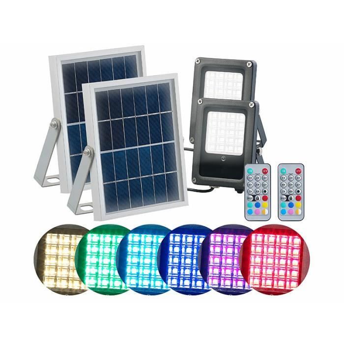 Nouveau 30-500W Projecteurs Solaires Avec Télécommande Extérieure IP67