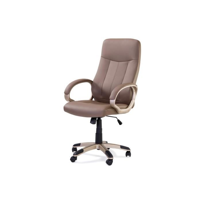 President Fauteuil Bureau Style Classique Simili Taupe L