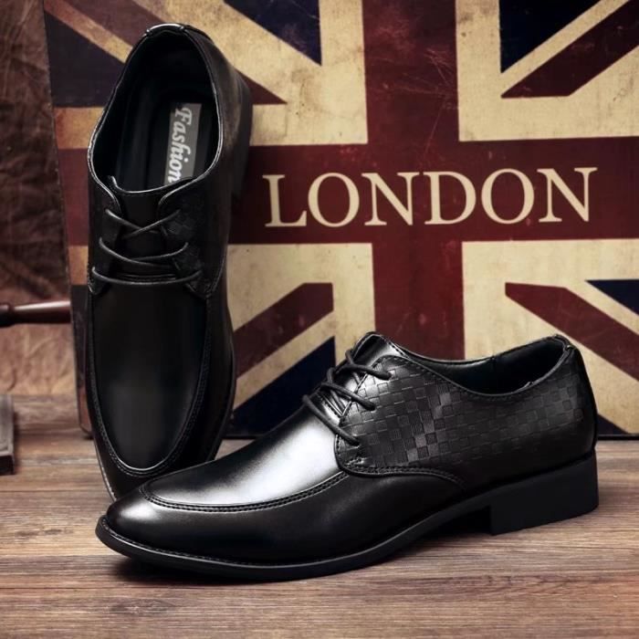 Mocassins Pour Homme Chaussures De Ville Chaussures Pour Costume Chaussures Officieles A La Main Confortables Et Legeres Noir Cdiscount