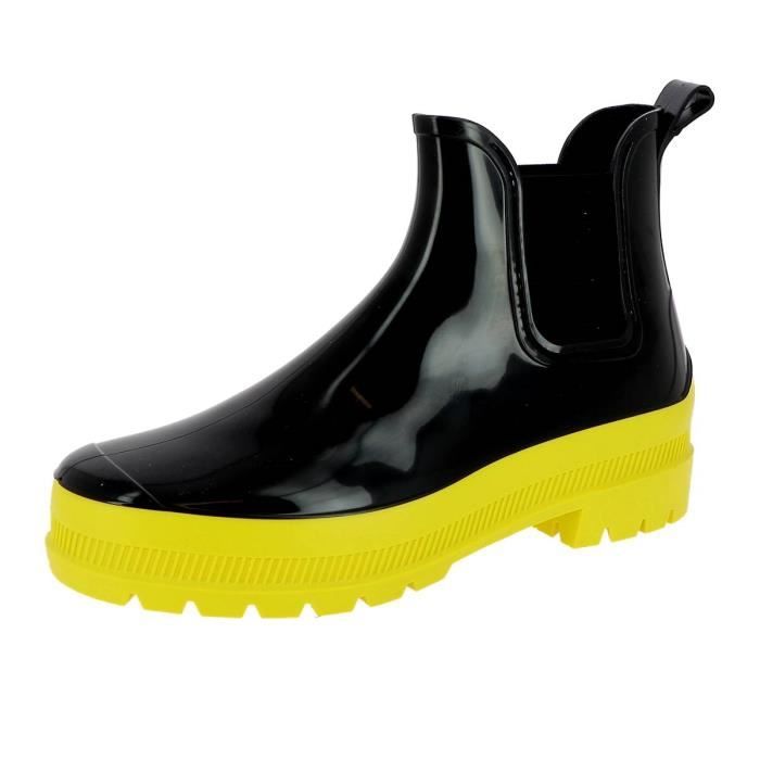 Bottines Femme Pataugas Rainbow Cuir Jaune Semelle M moire
