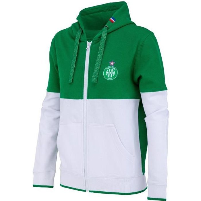 Sweat-shirt Officiel AS Saint-Étienne - 100% Coton - Taille Enfant Garçon - Collection Supporteur