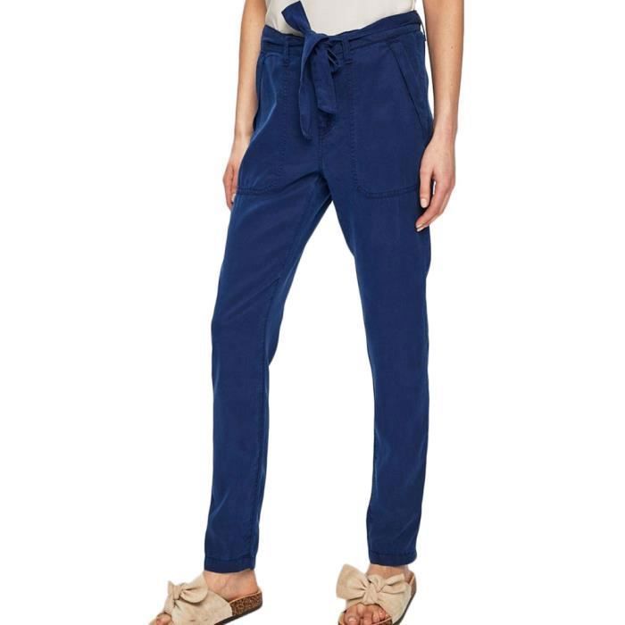 Pantalon Fluide Ikone Paris Rio - Bleu, Taille 36 (femme) - Neuf