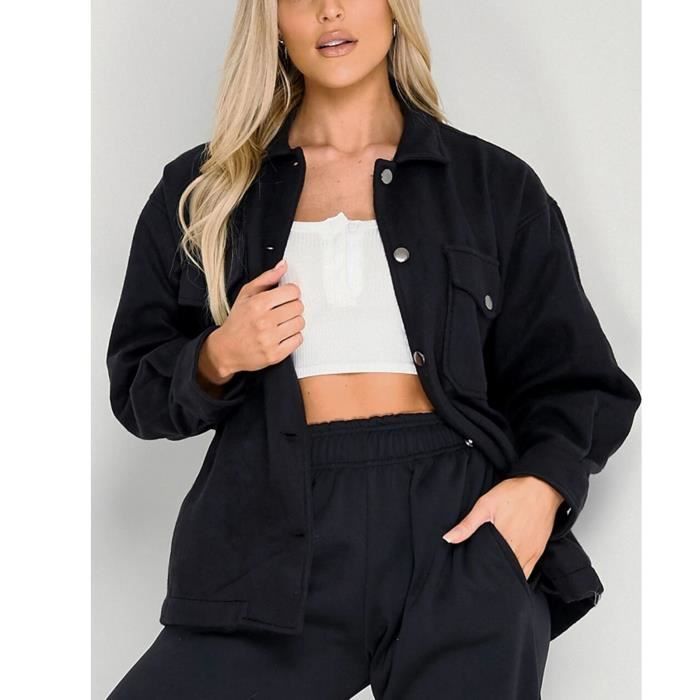 Costume Veste En Peluche Ample A Capuche Grande Taille Pour Femme Noir S 52 Noir Cdiscount Pret a Porter