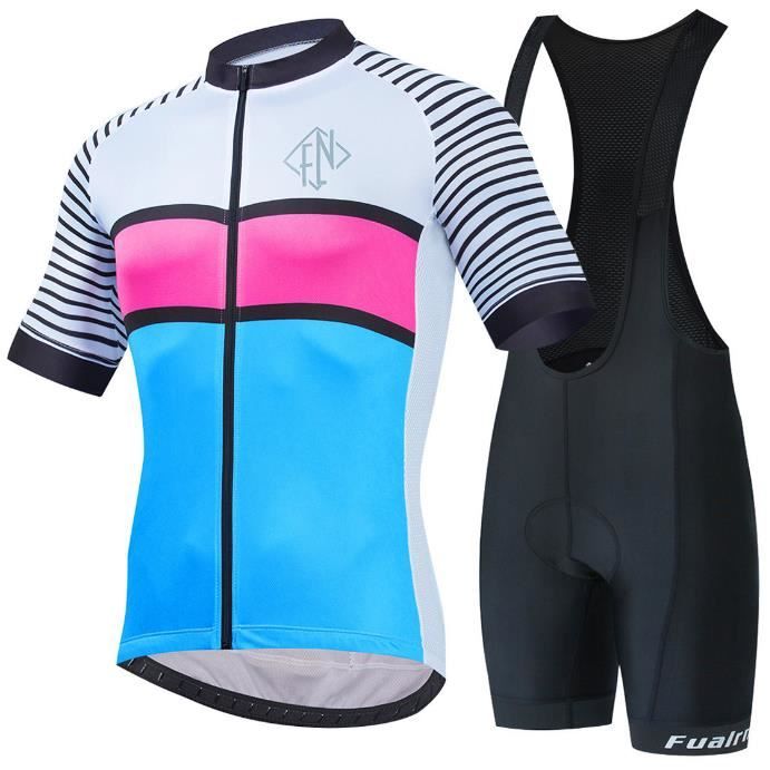 Maillot Cyclisme Enfant Ateid - Ensemble Manches Courtes + Cuissard - Taille M à 2XL