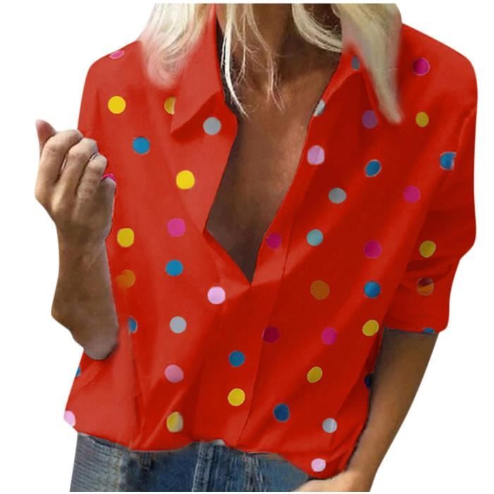 Chemisier Femme Lin Respirant Col V Manches Longues – Tendance Été 2025 – Grande Taille – Couleur Unie Boutonné