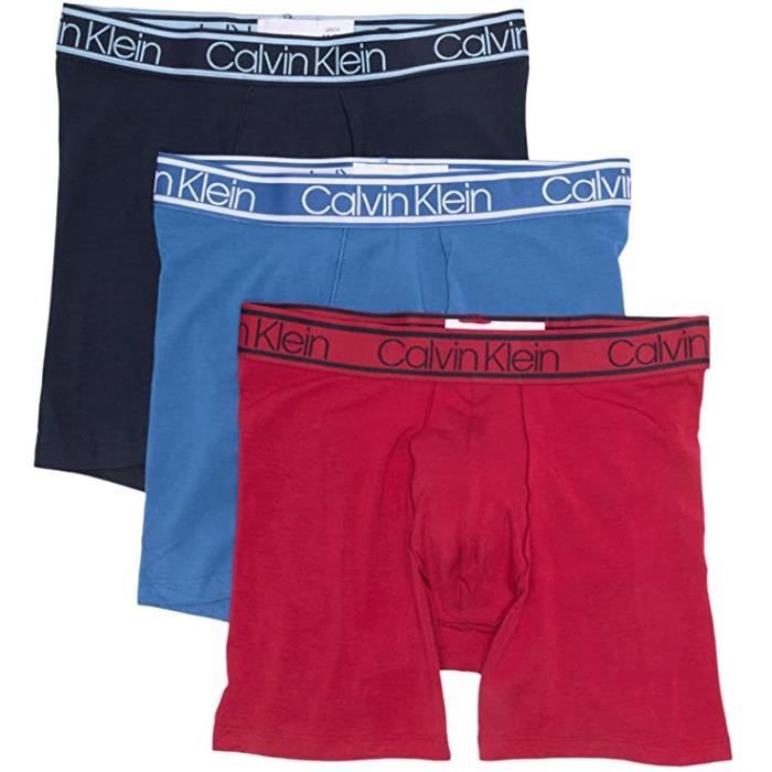Boxer Calvin Klein Comfort Multipack Pack de 3 Bleu Fonce Bleu Rouge