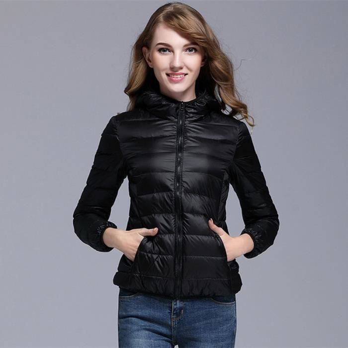Doudoune Légère Femme Noire - Taille XL (48) - Manches Longues - Excellent état Occasion
