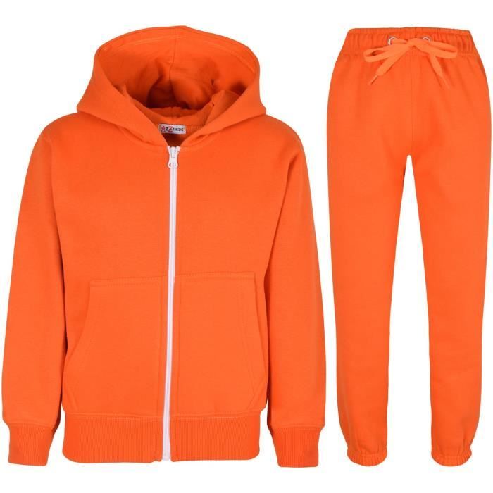Ensemble Survêtement Enfant Garçon/fille 1-8 Ans - Veste Zippée Velours Hiver Et Pantalon Jogging - Style Décontracté Sport - 2