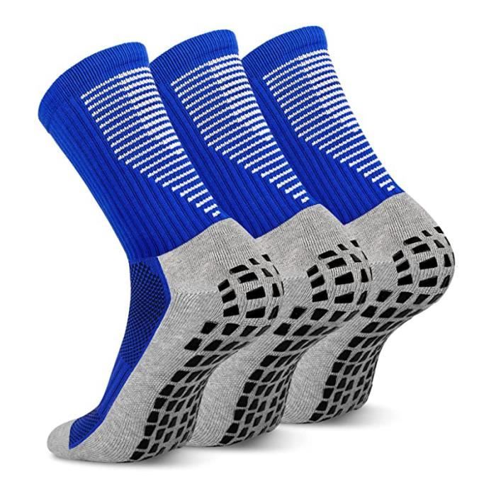Socks Football Adhérence Lot De 3 Paires Chaussettes Antidérapantes Enfants 35-38 - Semelle Silicone - Sport Et Quotidien Calzini Antiscivolo Bambina