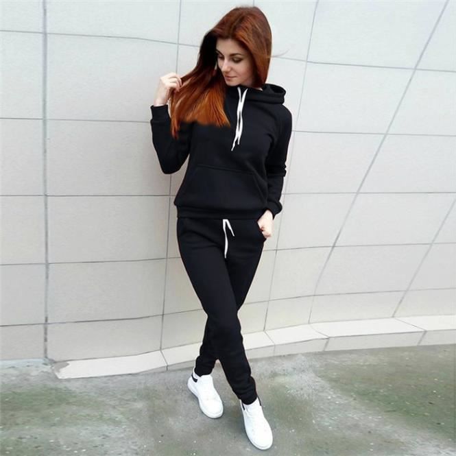 Ensemble Survêtement Femme Casual - DICK - Manches Longues - Noir - Gym  Yoga Jogging Tracksuits Noir - Cdiscount Prêt-à-Porter