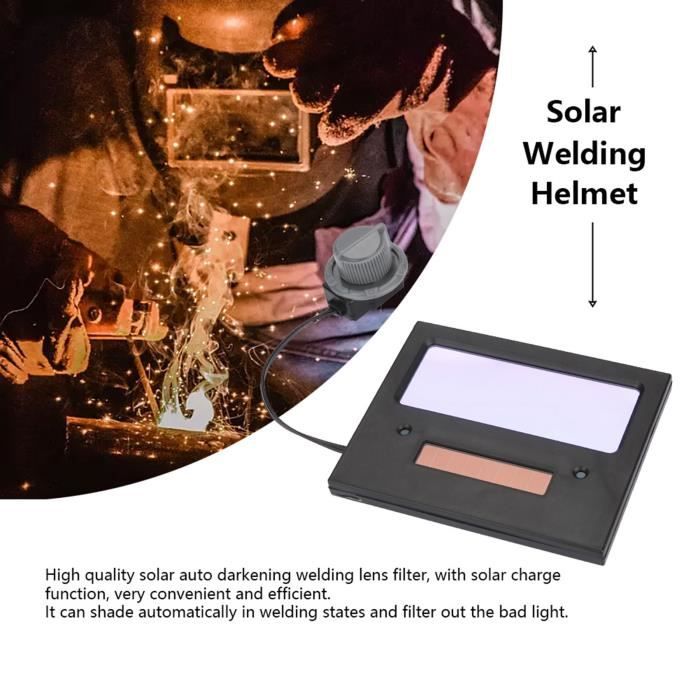 Casque De Soudage à Panneau Solaire 110 X 90 Mm, Lentille De Masque De Soudage à Obscurcissement Automatique, Double écran LCD