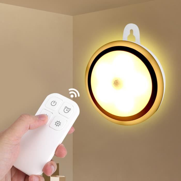 Pwshymi - Veilleuse Lampe Avec Télécommande Sans fil à 5 LED Pour