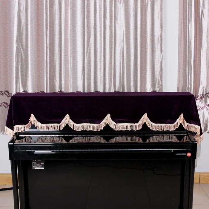 Qqmora housse de piano Housse Anti-poussière pour Piano à 88 touches,  demi-couverte, en flanelle, bord à instruments siege Violet - Cdiscount  Instruments de musique