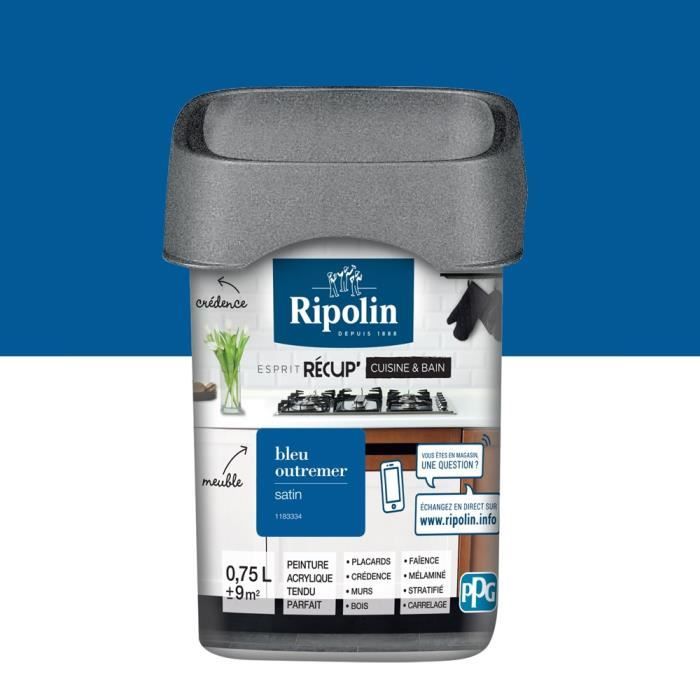 Ripolin Peinture De Renovation Speciale Cuisine Bain Bleu Outre Mer Satin 0 75l Achat Vente Peinture Vernis Peinture Bleu Outre Mer 0 75 L Cdiscount