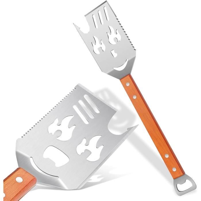 Spatule pour Barbecue - Ustensiles BBQ - 8 en 1 - Acier Inoxydable - 40.5 cm - Multifonctionnel