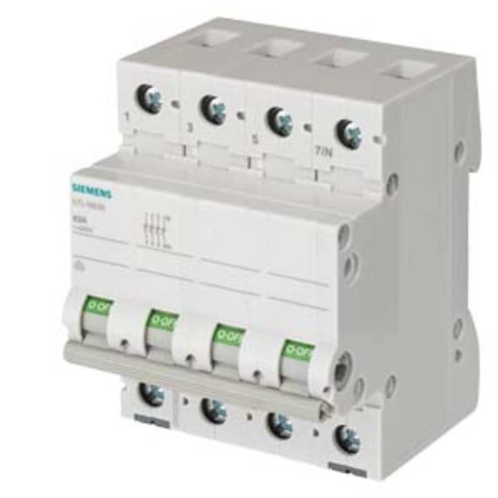 Disjoncteur Siemens 5TL16630 - 63 A - 3 NO (T) - Gris - Blanc - Peut être utilisé comme interrupteur sectionneur