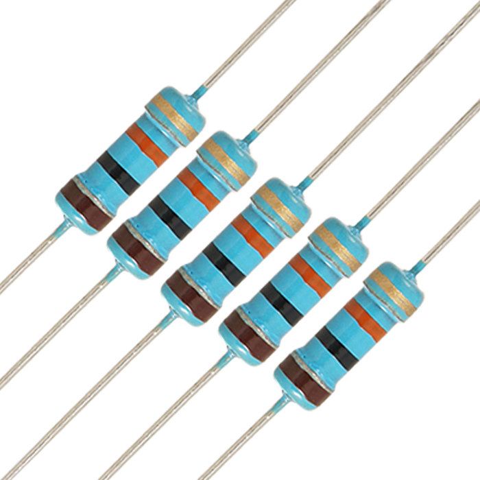 50 Pcs 5 W 5 W Metal oxide Film Résistance axiale plomb 2K Ohm ± 5/% tolérance